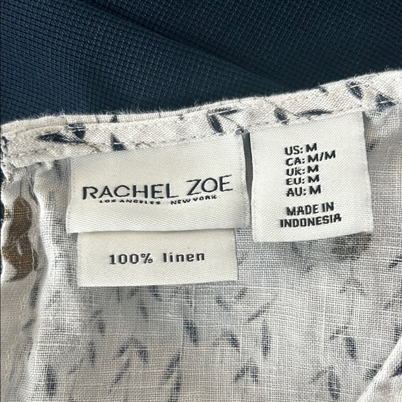 Rachel Zoe Los Angles Linen Floral Shift Dress Size M - Picture 2 of 6
